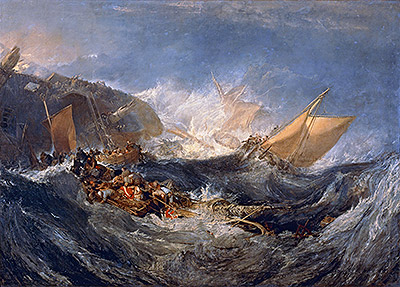 Der Untergang eines Transportschiffs, c.1810 von J. M. W. Turner | Gemälde-Reproduktion