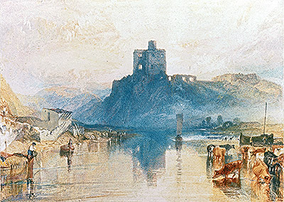 Burg Norham am Fluss Tweed, c.1822/23 von J. M. W. Turner | Gemälde-Reproduktion