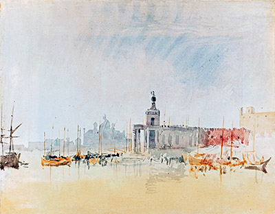 Venedig: Die Punta della Dogana mit der Zitelle ..., 1819 von J. M. W. Turner | Gemälde-Reproduktion