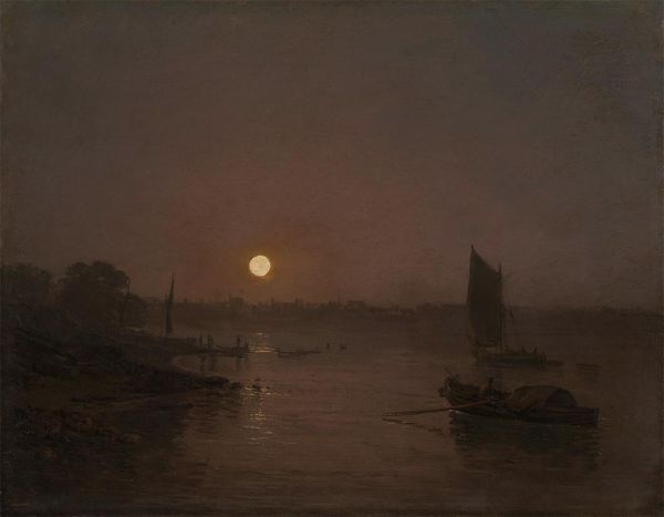 Mondschein (Studie bei Millbank), 1797 von J. M. W. Turner | Gemälde-Reproduktion