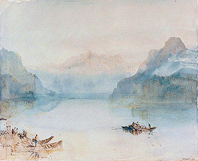 Vierwaldstättersee: Die Bucht von Uri von Brunnen, c.1841/42 von J. M. W. Turner | Gemälde-Reproduktion