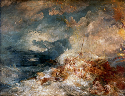 Ein Schiffsunglück, c.1835 von J. M. W. Turner | Gemälde-Reproduktion