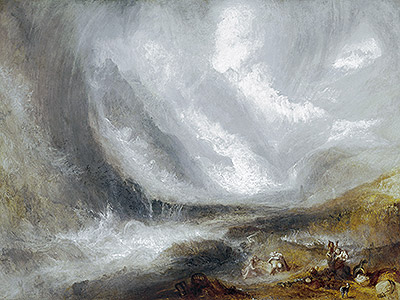 Valley of Aosta: Snowstorm, Avalanche and Thunderstorm, c.1836/37 | J. M. W. Turner | Painting Reproduction