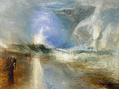 Rockets and Blue Lights (Close at Hand)   to Warn Steamboats of Shoal Water, 1840 | J. M. W. Turner | Painting Reproduction