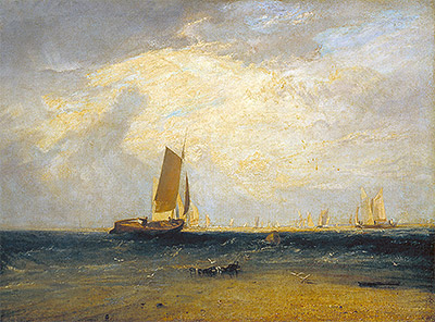 Fishing upon the Blythe-Sand, Tide Setting In, 1809 | J. M. W. Turner | Painting Reproduction