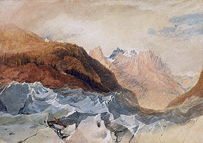 Mer de Glace, Chamonix with Blair's Hut, c.1806 | J. M. W. Turner | Painting Reproduction