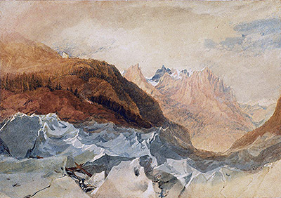 Mer de Glace, Chamonix with Blair's Hut, c.1806 | J. M. W. Turner
