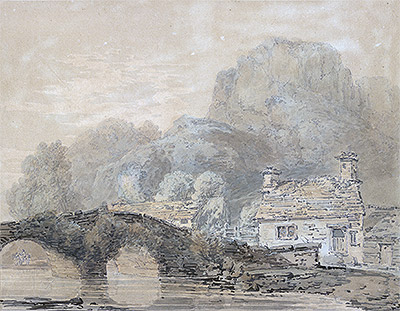 Cottage by a Bridge (Beddgelert Bridge, North Wales), undated | J. M. W. Turner | Painting Reproduction