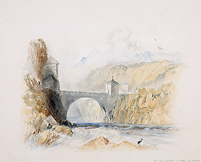 Landscape with Bridge, undated | J. M. W. Turner | Painting Reproduction