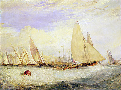 East Cowes Castle, the Seat of J. Nash, Esq., the ..., 1828 by J. M. W. Turner | Painting Reproduction