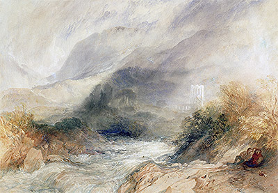 Llanthony Abbey, Monmouthshire, 1834 by J. M. W. Turner | Painting Reproduction