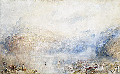 Lake of Lucerne from Brunnen, 1845 by J. M. W. Turner | Painting Reproduction