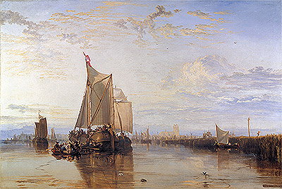 Dort or Dordrecht: The Dort Packet-Boat from Rotterdam Becalmed, 1818 | J. M. W. Turner | Painting Reproduction