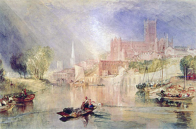 Worcester Cathedral and River Severn, undated | J. M. W. Turner | Gemälde Reproduktion
