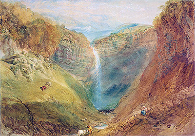 Hardraw Fall, Yorkshire, c.1820 | J. M. W. Turner