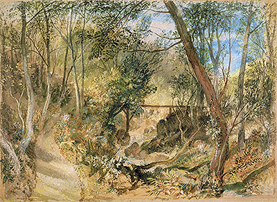 The Woodwalk, Farnley Hall, c.1818 | J. M. W. Turner | Gemälde Reproduktion