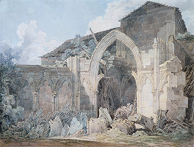 Glastonbury Abbey, n.d. by J. M. W. Turner | Painting Reproduction