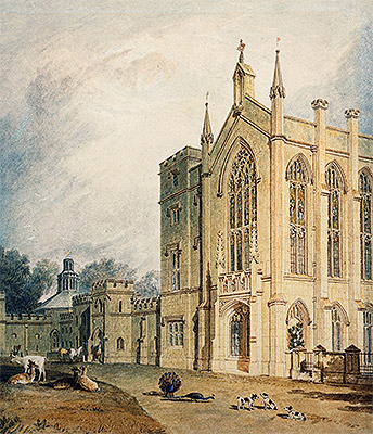 Cassiobury, West Front, c.1807 by J. M. W. Turner | Painting Reproduction