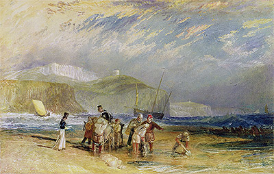 Folkestone Harbour and Coast to Devon, c.1830 | J. M. W. Turner | Gemälde Reproduktion