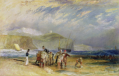Folkestone Harbour and Coast to Devon, c.1830 by J. M. W. Turner | Painting Reproduction
