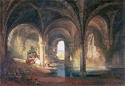 Refectory of Kirkstall Abbey, c.1798 | J. M. W. Turner | Gemälde Reproduktion