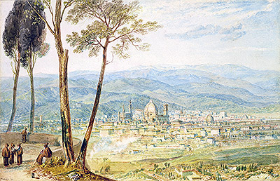 Florence from the Road to Fiesole, n.d. by J. M. W. Turner | Painting Reproduction