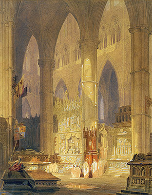 Kathedrale von Caen, n.d. von J. M. W. Turner | Gemälde-Reproduktion