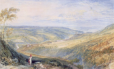Gibside, County Durham von Süden, n.d. von J. M. W. Turner | Gemälde-Reproduktion