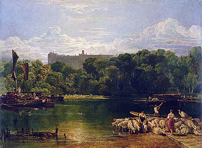 Schloss Windsor von der Themse, c.1805 von J. M. W. Turner | Gemälde-Reproduktion