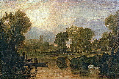 Eton College vom Fluss (Die Themse bei Eton), c.1808 von J. M. W. Turner | Gemälde-Reproduktion