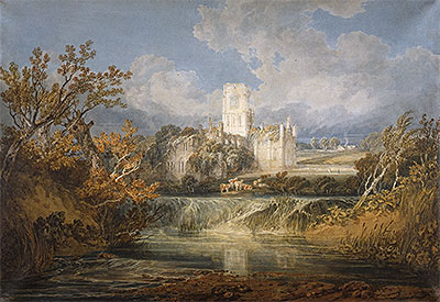 Kirkstall Abbey, Yorkshire, 1797 | J. M. W. Turner | Painting Reproduction