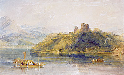 Chateau de Rinkenberg on the Lac de Brienz, Switzerland, 1809 | J. M. W. Turner | Painting Reproduction