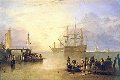 The Sun Rising through Vapour, c.1809 | J. M. W. Turner | Painting Reproduction