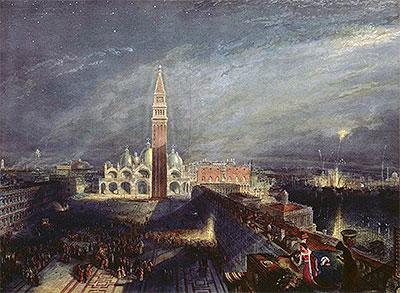 St. Mark's Place, Venice, undated | J. M. W. Turner | Painting Reproduction