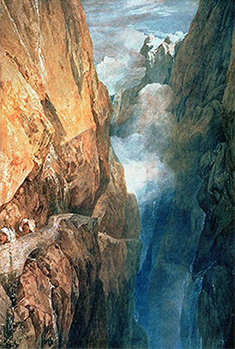 Passage of Mount St. Gotthard from the Devil's Bridge, 1804 | J. M. W. Turner