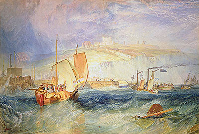 Dover Castle from the Sea, 1822 | J. M. W. Turner | Painting Reproduction