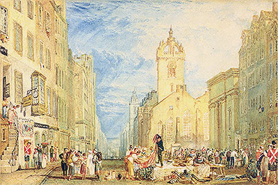 High Street, Edinburgh, c.1818 | J. M. W. Turner | Painting Reproduction