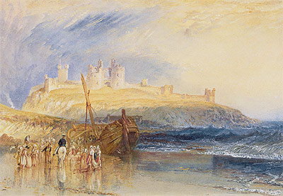 Dunstanburgh-Schloss, Northumberland, c.1827 | J. M. W. Turner | Gemälde Reproduktion