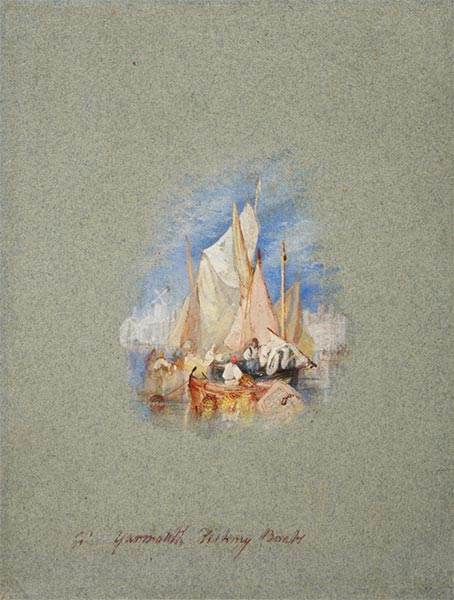 Große Yarmouth Fischerboote, c.1827 | J. M. W. Turner | Gemälde Reproduktion