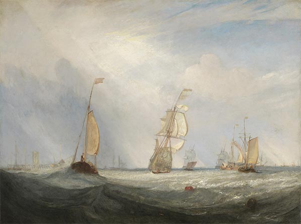 Helvoetsluys: the City of Utrecht, 64, Going to Sea, 1832 | J. M. W. Turner