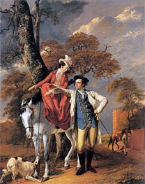 Portrait of Mr and Mrs Coltman, 1771 von Wright of Derby | Gemälde-Reproduktion