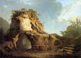 Virgil's Tomb Sun Breaking through a Cloud | Wright of Derby | Painting Reproduction