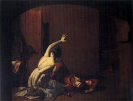 Romeo and Juliet, the Thomb Scene 'Noise again! then I'll be', 1790 by Wright of Derby | Painting Reproduction