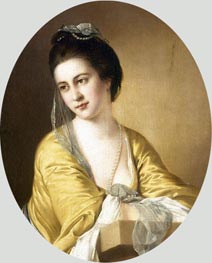 Portrait of Miss Theodora Fortune, undated von Wright of Derby | Gemälde-Reproduktion
