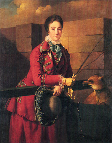 Portrait of Mrs Wilmot in Riding Dress, c.1762/63 by Wright of Derby | Painting Reproduction