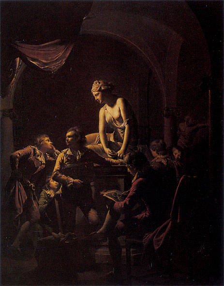 An Academy by Lamplight, 1769 by Wright of Derby | Painting Reproduction
