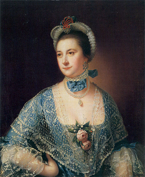 Portrait of Mrs Andrew Lindington, c.1761/62 by Wright of Derby | Painting Reproduction