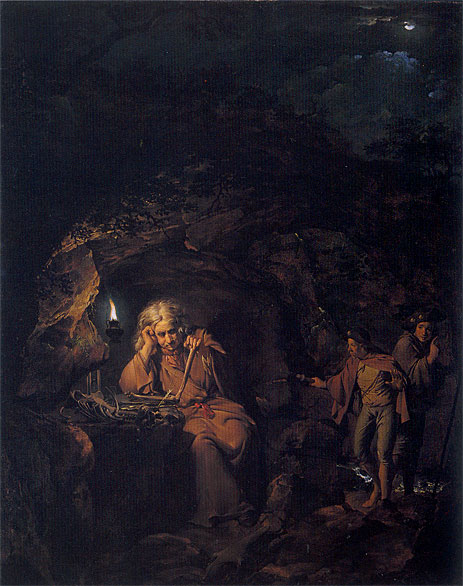 A Philosopher by Lamp Light, 1769 by Wright of Derby | Painting Reproduction