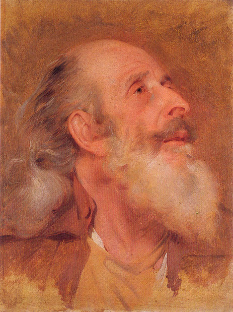 John Staveley's Head for the Captive from Sterne, c.1775/77 by Wright of Derby | Painting Reproduction