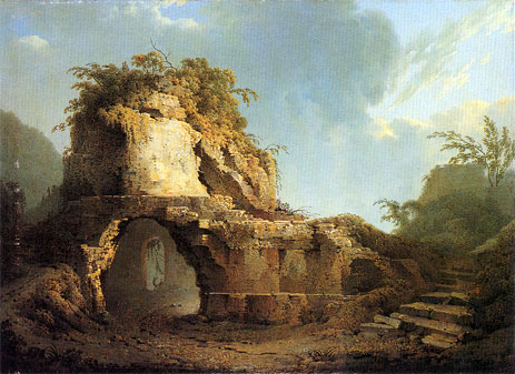 Vergils Grab Sonne bricht durch eine Wolke | Wright of Derby | Gemälde Reproduktion